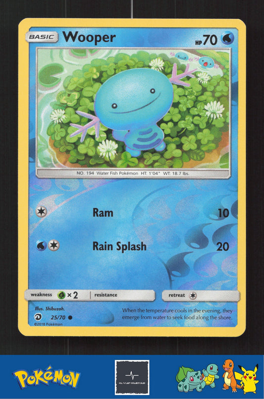 2018 Pokemon SM Dragon Majesty 25/70 Wooper Reverse