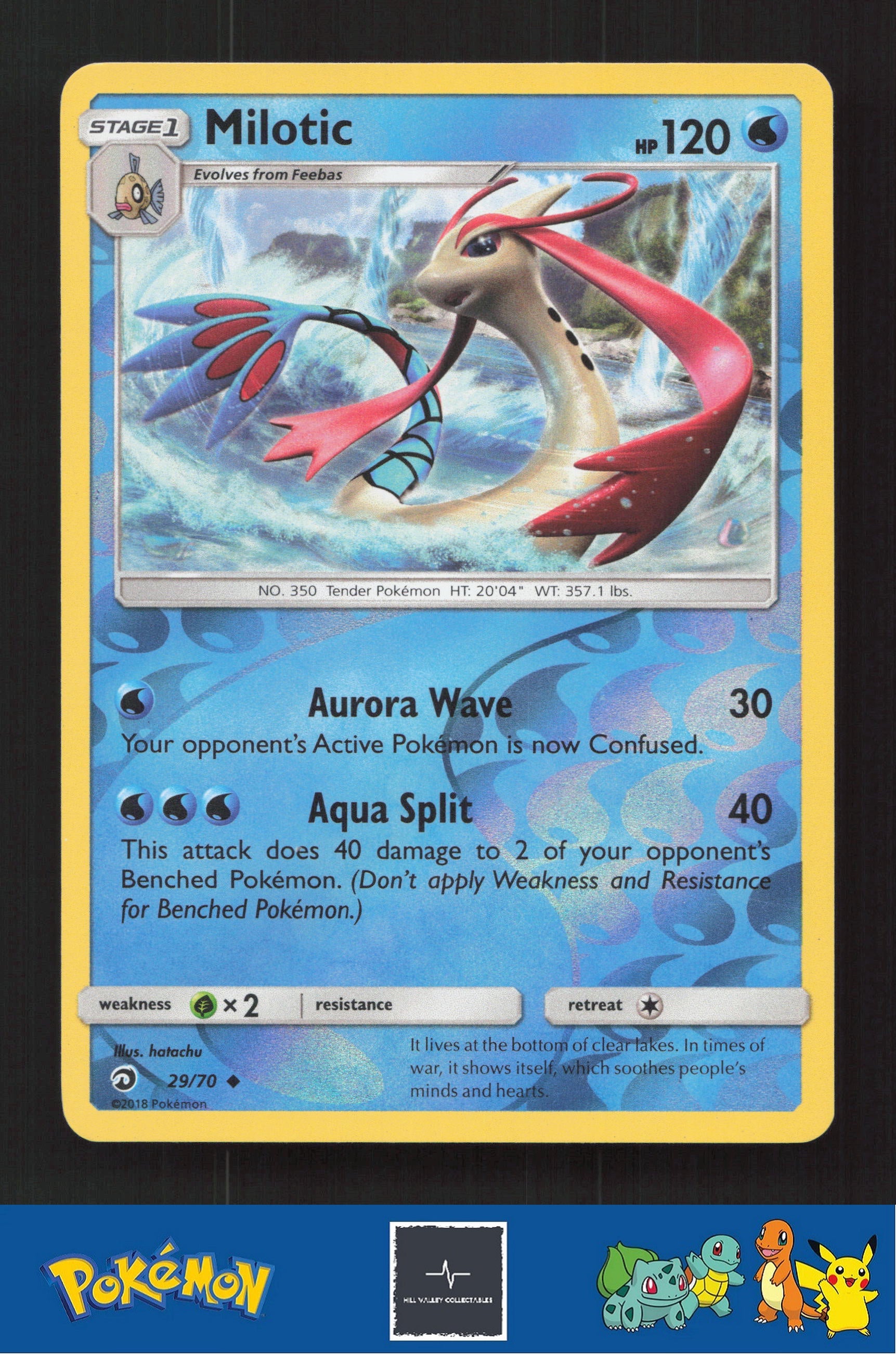 2018 Pokemon SM Dragon Majesty 29/70 Milotic Reverse