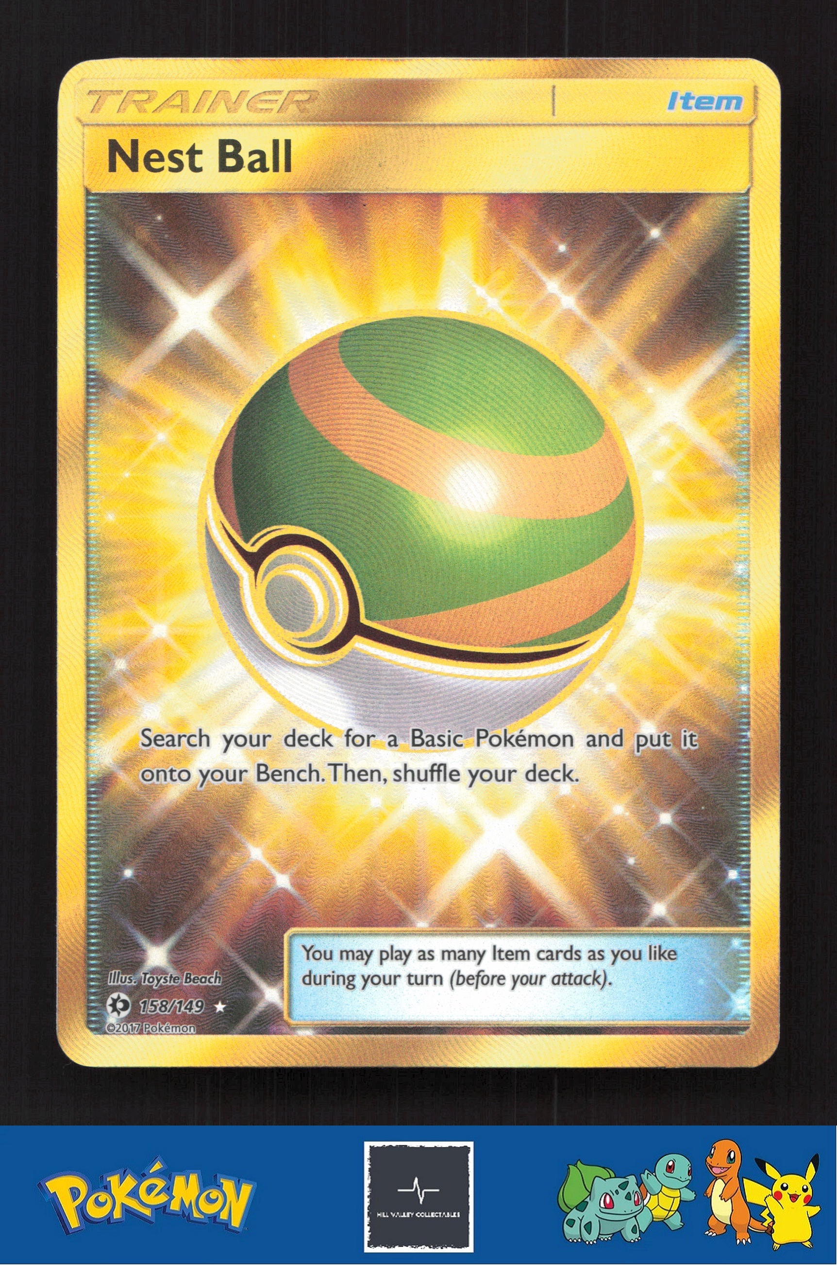 2017 Pokemon SM Sun & Moon Base Set 158/149 Nest Ball