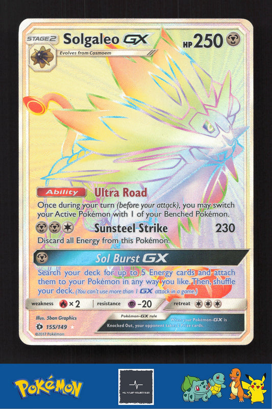 2017 Pokemon SM Sun & Moon Base Set 155/149 Solgaleo GX