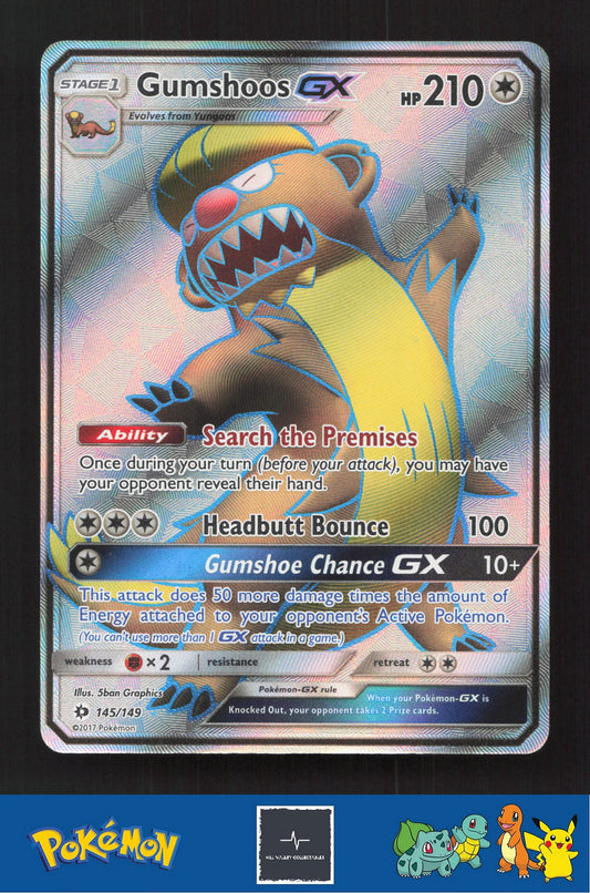 2017 Pokemon SM Sun & Moon Base Set 145/149 Gumshoos GX