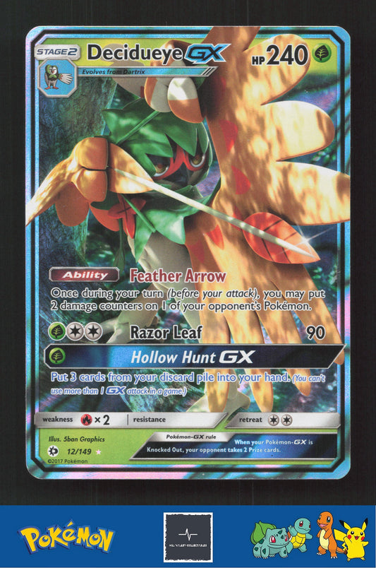 2017 Pokemon SM Sun & Moon Base Set 12/149 Decidueye GX