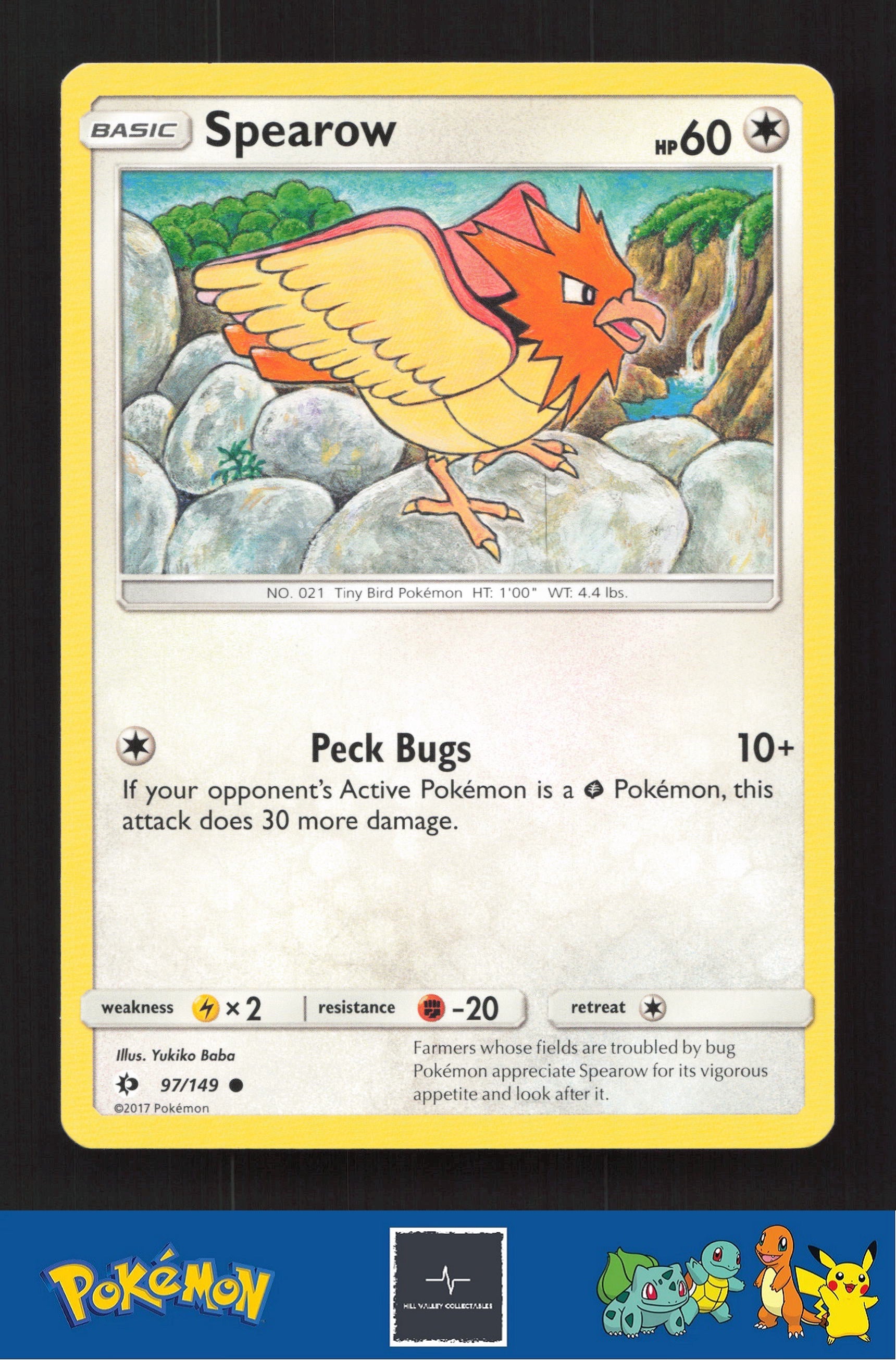 2017 Pokemon SM Sun & Moon Base Set 97/149 Spearow