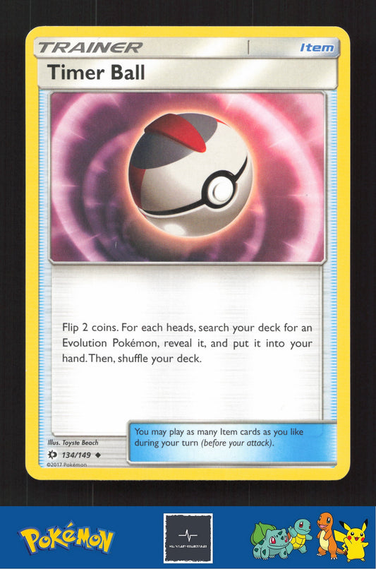 2017 Pokemon SM Sun & Moon Base Set 134/149 Timer Ball