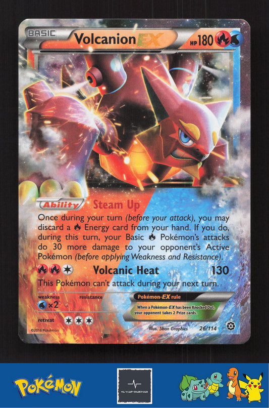 2016 Pokemon XY Steam Siege 26/114 Volcanion EX