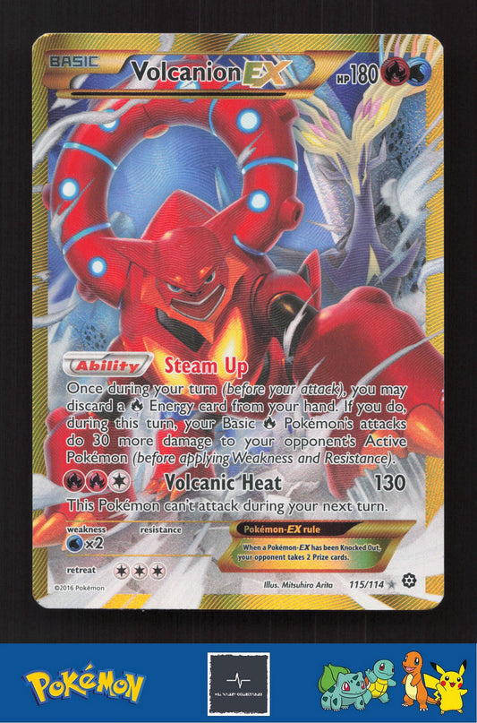 2016 Pokemon XY Steam Siege 115/114 Volcanion EX (Xerneas)