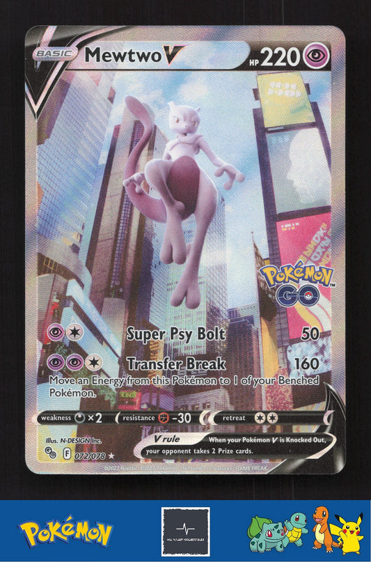 2022 Pokemon SWSH Pokemon GO 072/078 Mewtwo V