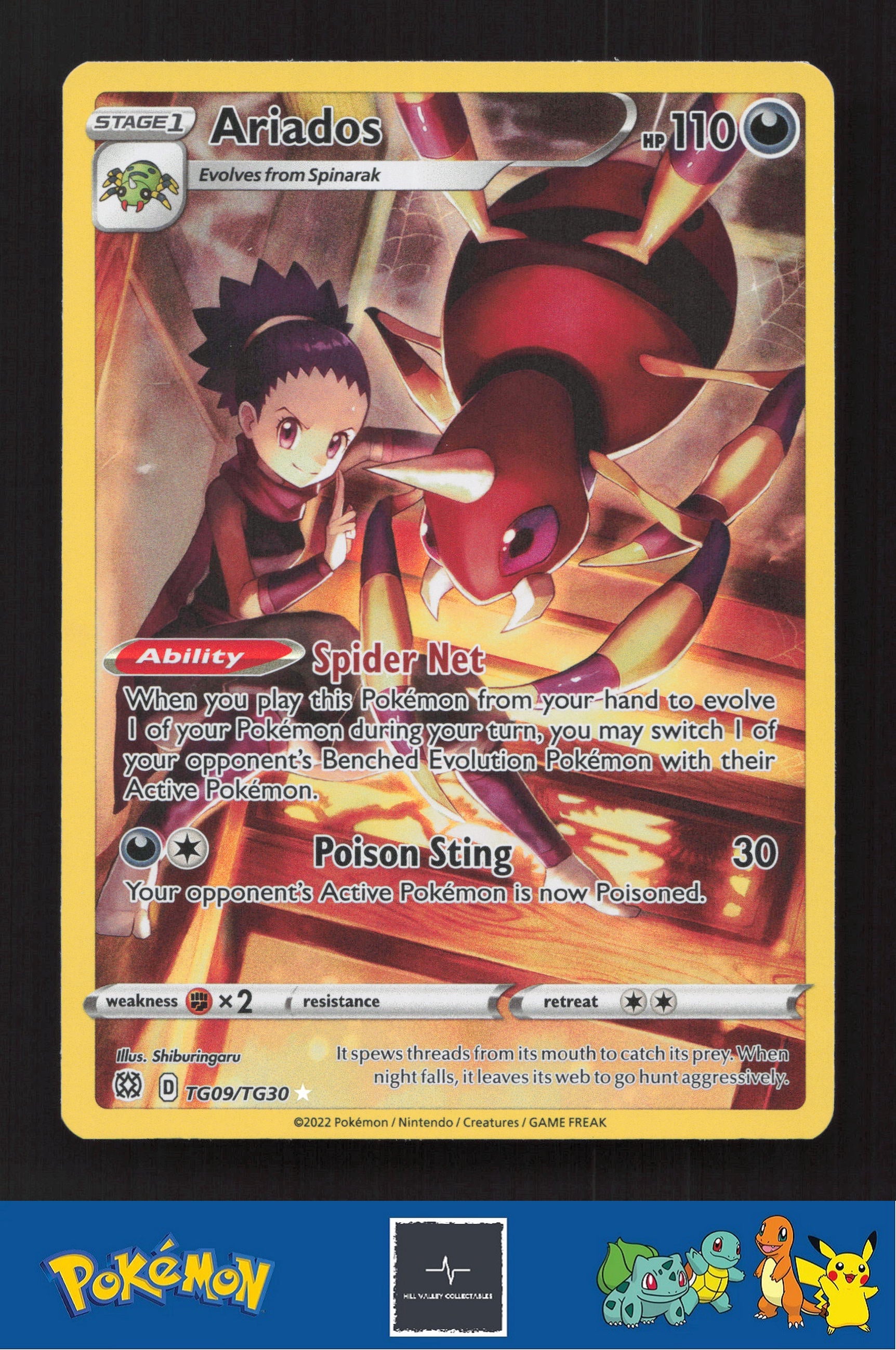 2022 Pokemon SWSH Brilliant Stars TG09/TG30 Ariados