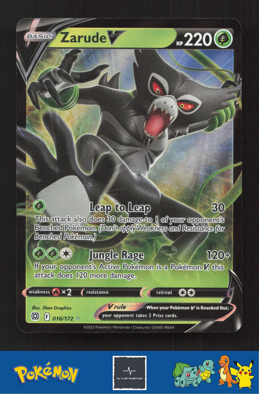 2022 Pokemon SWSH Brilliant Stars 016/172 Zarude V
