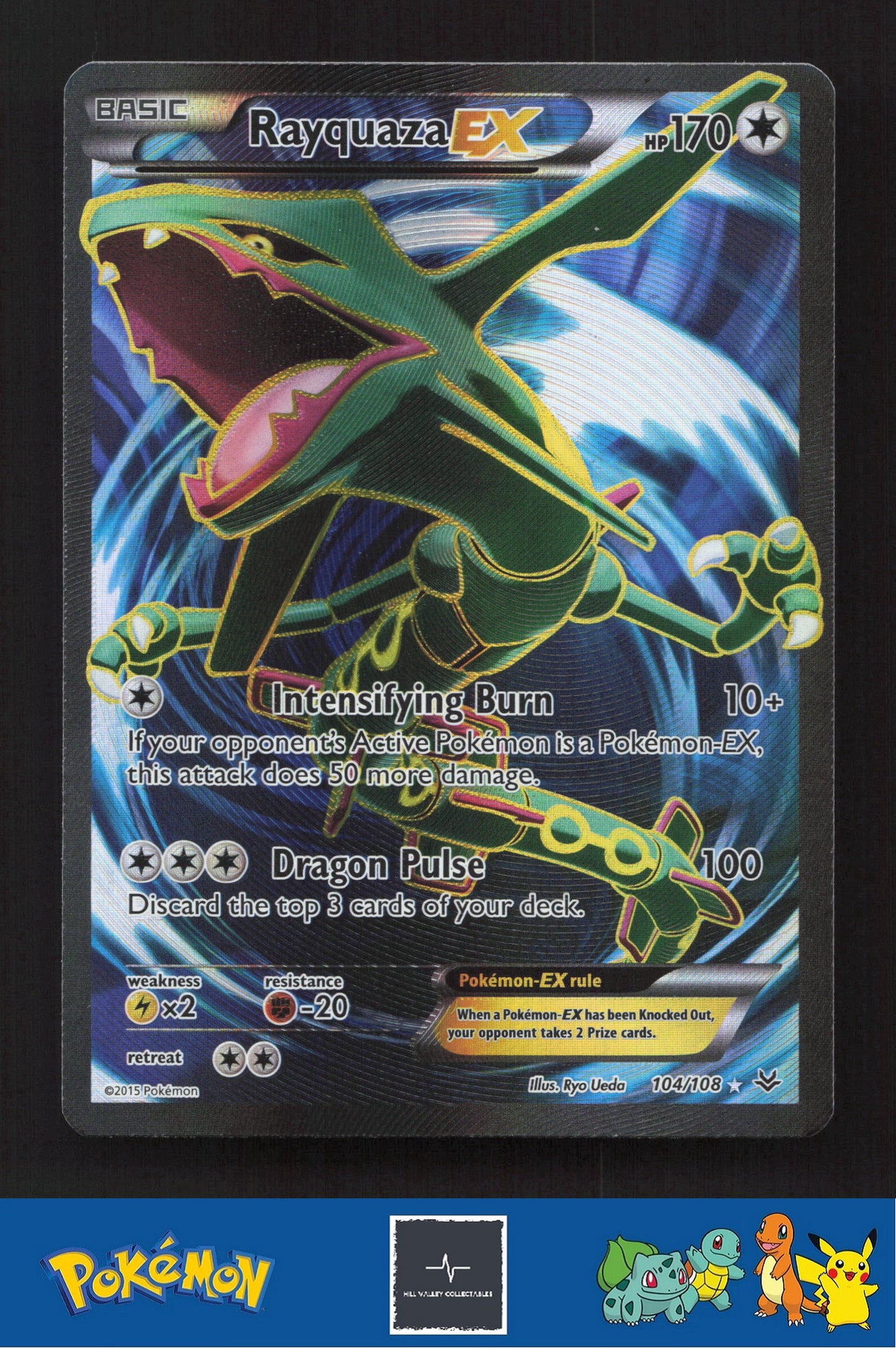 2015 Pokemon XY Roaring Skies 104/108 Rayquaza EX
