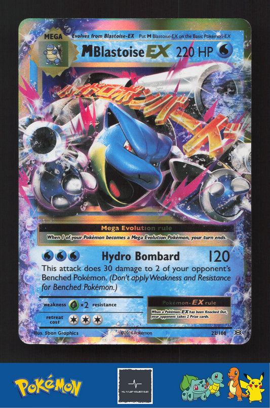 2016 Pokemon XY Base Set 30/146 M Blastoise EX