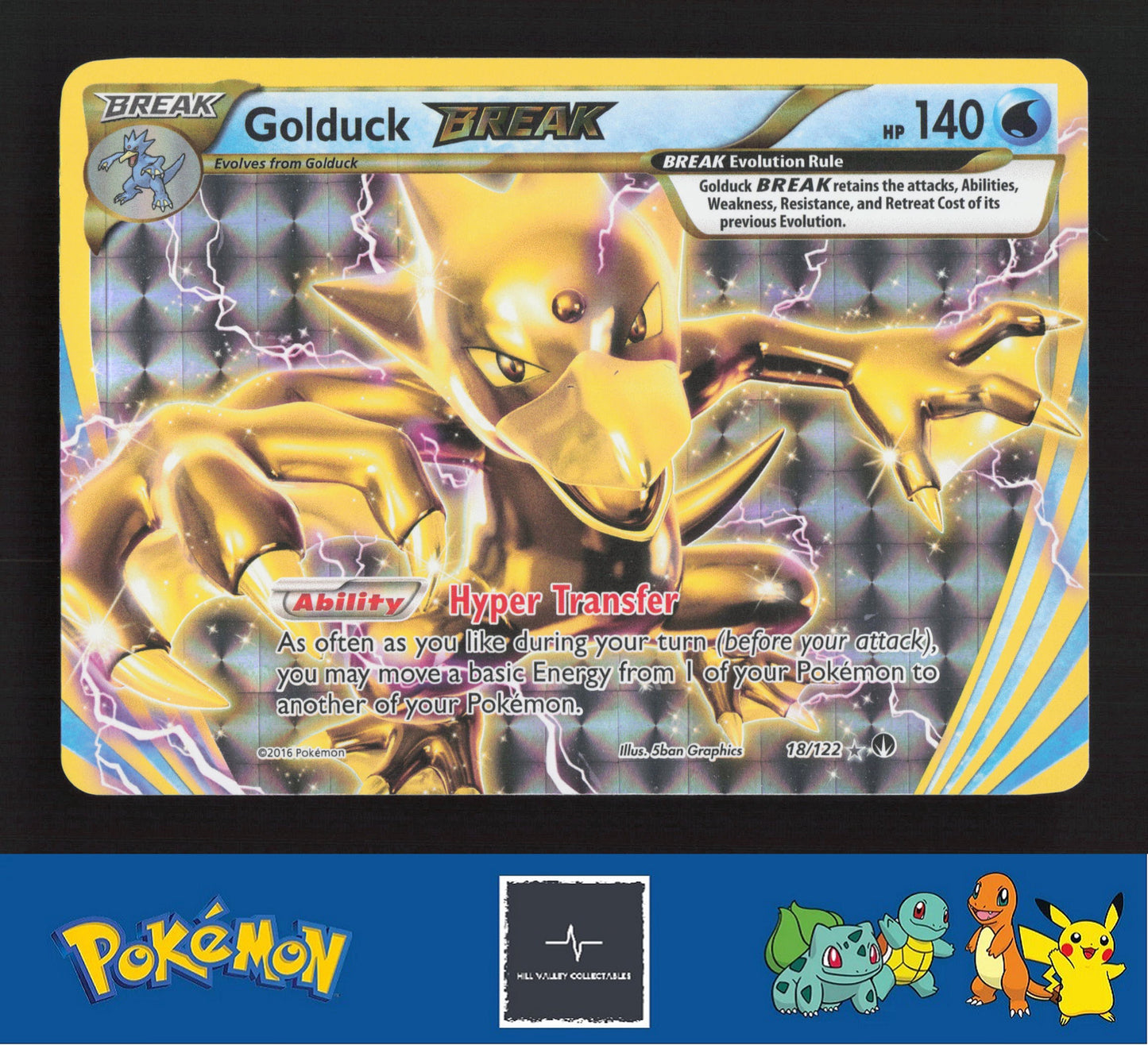 2016 Pokemon XY BREAKpoint 18/122 Golduck BREAK