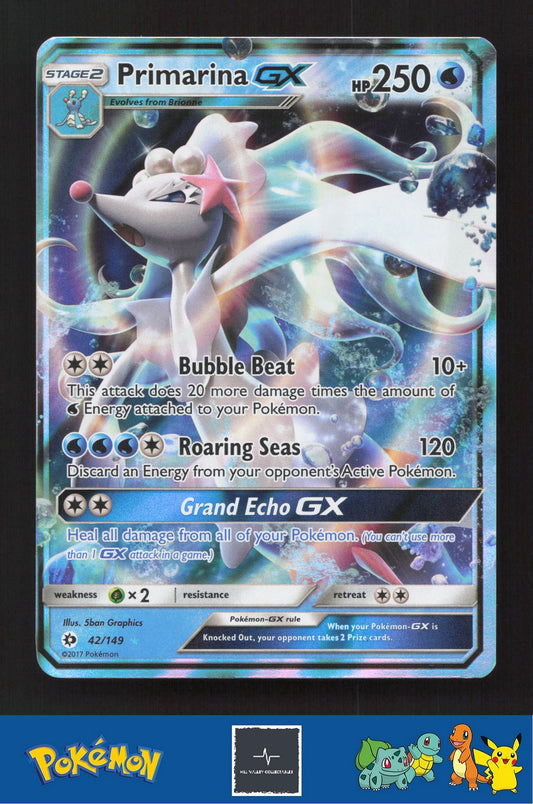 2017 Pokemon SM Sun & Moon Base 42/149 Primarina GX