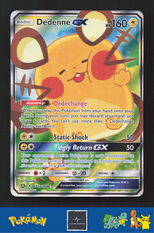 2020 Pokemon Alternate Art Promo 195a/214 Dedenne GX