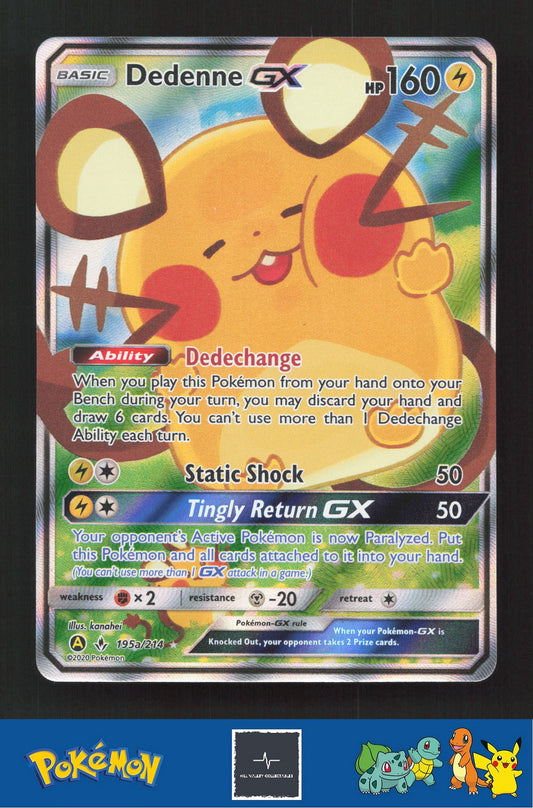 2020 Pokemon Alternate Art Promo 195a/214 Dedenne GX