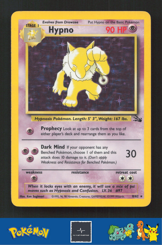 1999 Pokemon WotC Fossil 8/62 Hypno