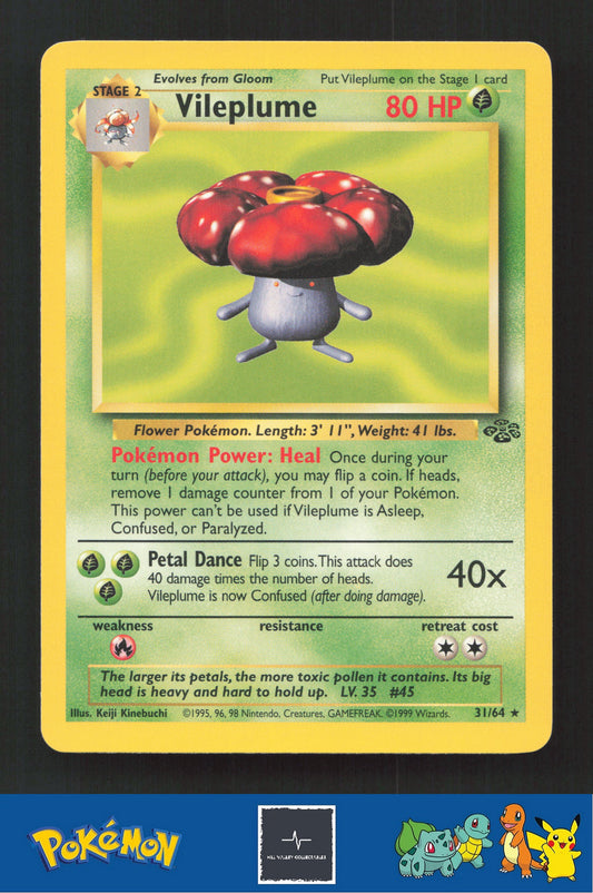1999 Pokemon WotC Jungle 31/64 Vileplume