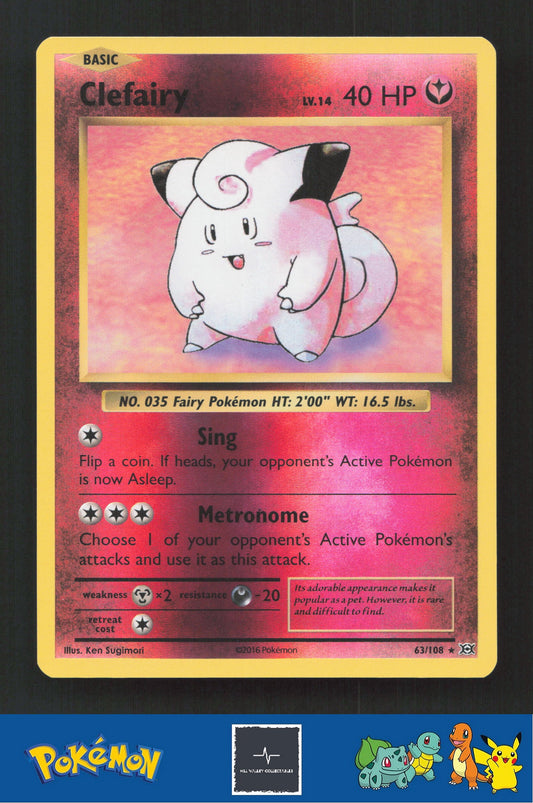 2016 Pokemon XY Evolutions 63/108 Clefairy