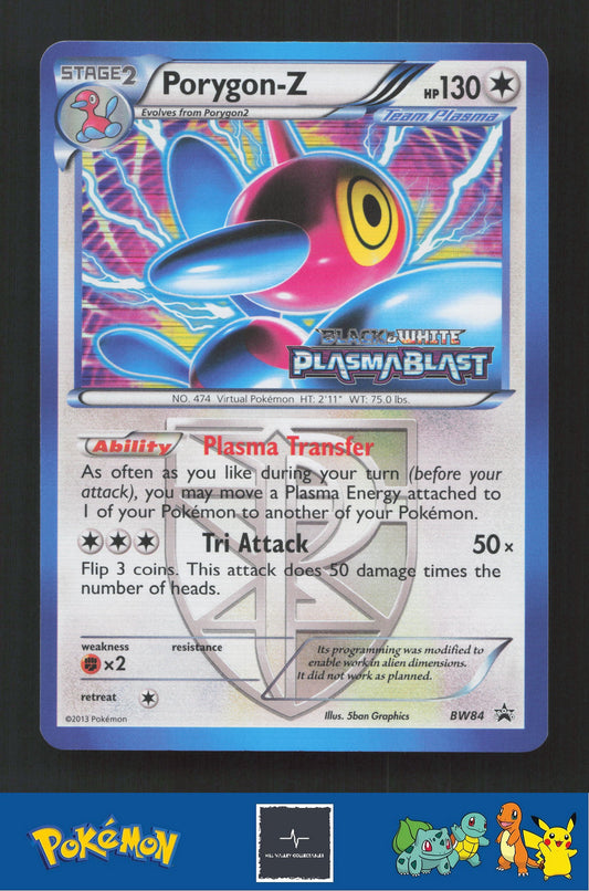 2013 Pokemon BW Black and White Promo BW84 Porygon-Z (Team Plasma) Stamped