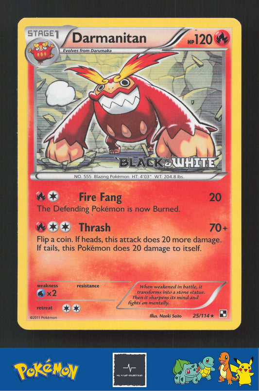 2011 Pokemon BW Black and White Promo 25/114 Darmanitan Stamped