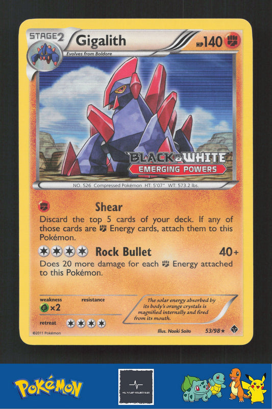 2011 Pokemon BW Black and White Promo 53/98 Gigalith