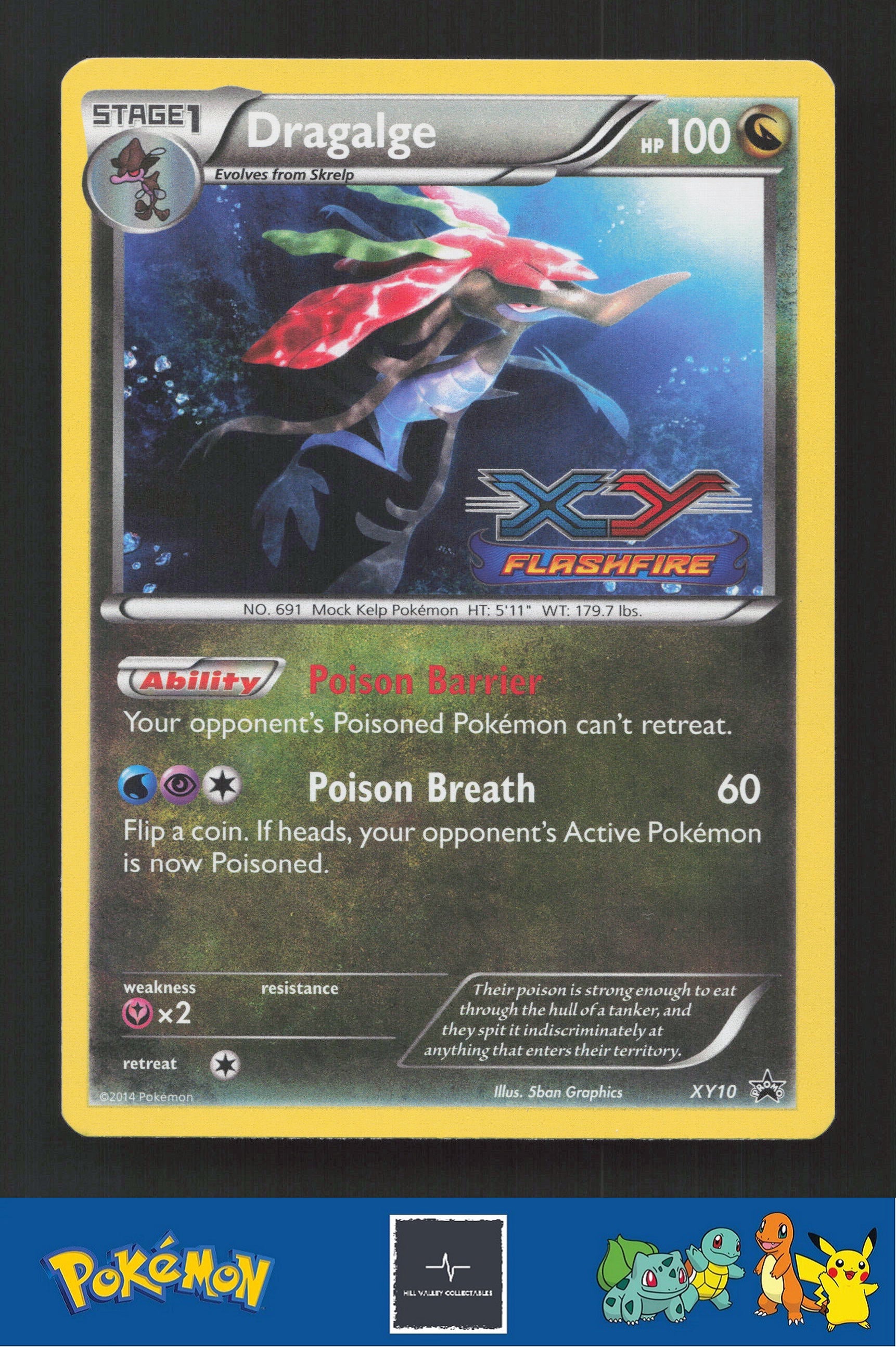 2014 Pokemon XY Promos XY10 Dragalge Stamped