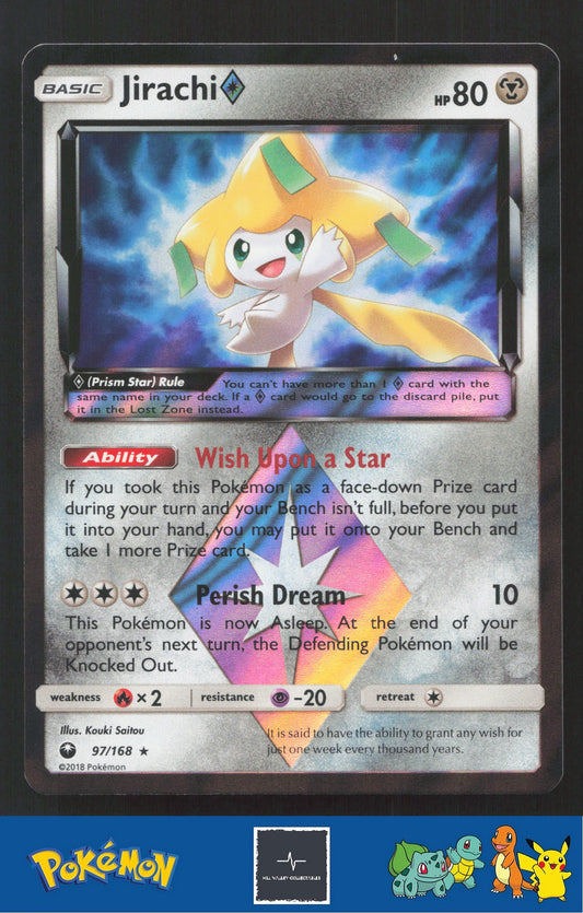2018 Pokemon SM Celestial Storm 97/168 Jirachi Prism Star