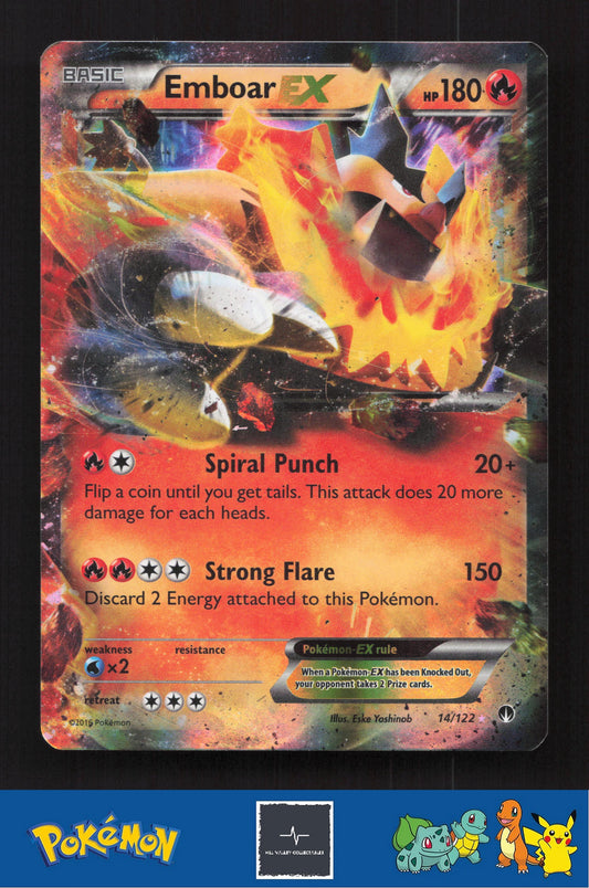 2016 Pokemon XY BREAKpoint 14/122 Emboar EX