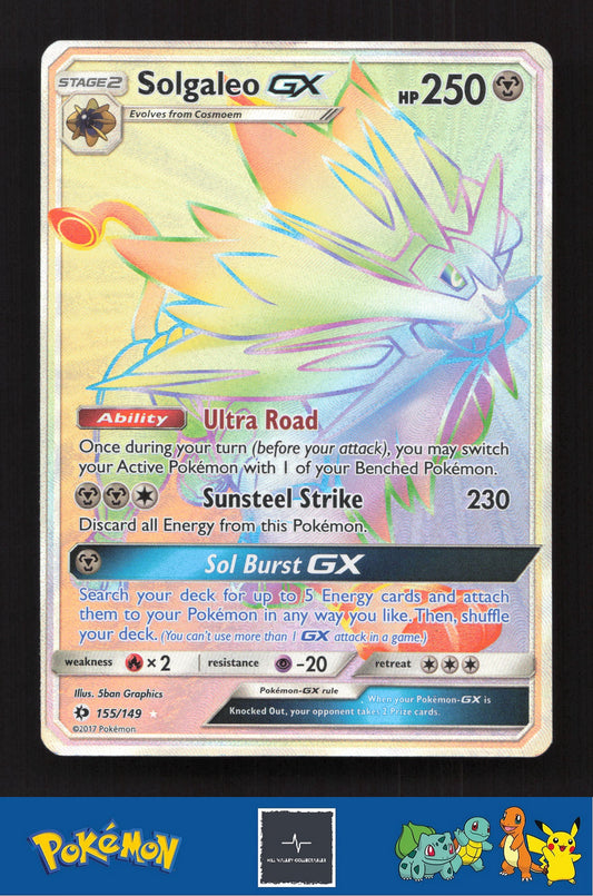 2017 Pokemon SM Sun & Moon Base Set 155/149 Solgaleo GX
