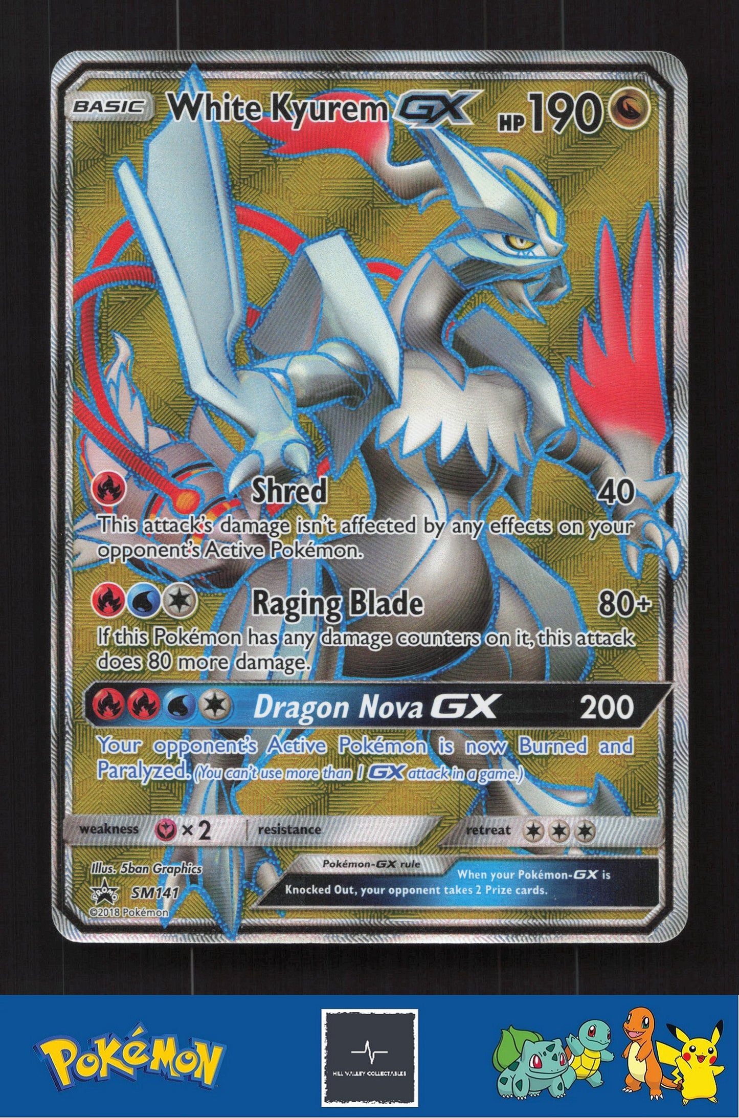 2018 Pokemon SM Promo SM141 White Kyurem GX