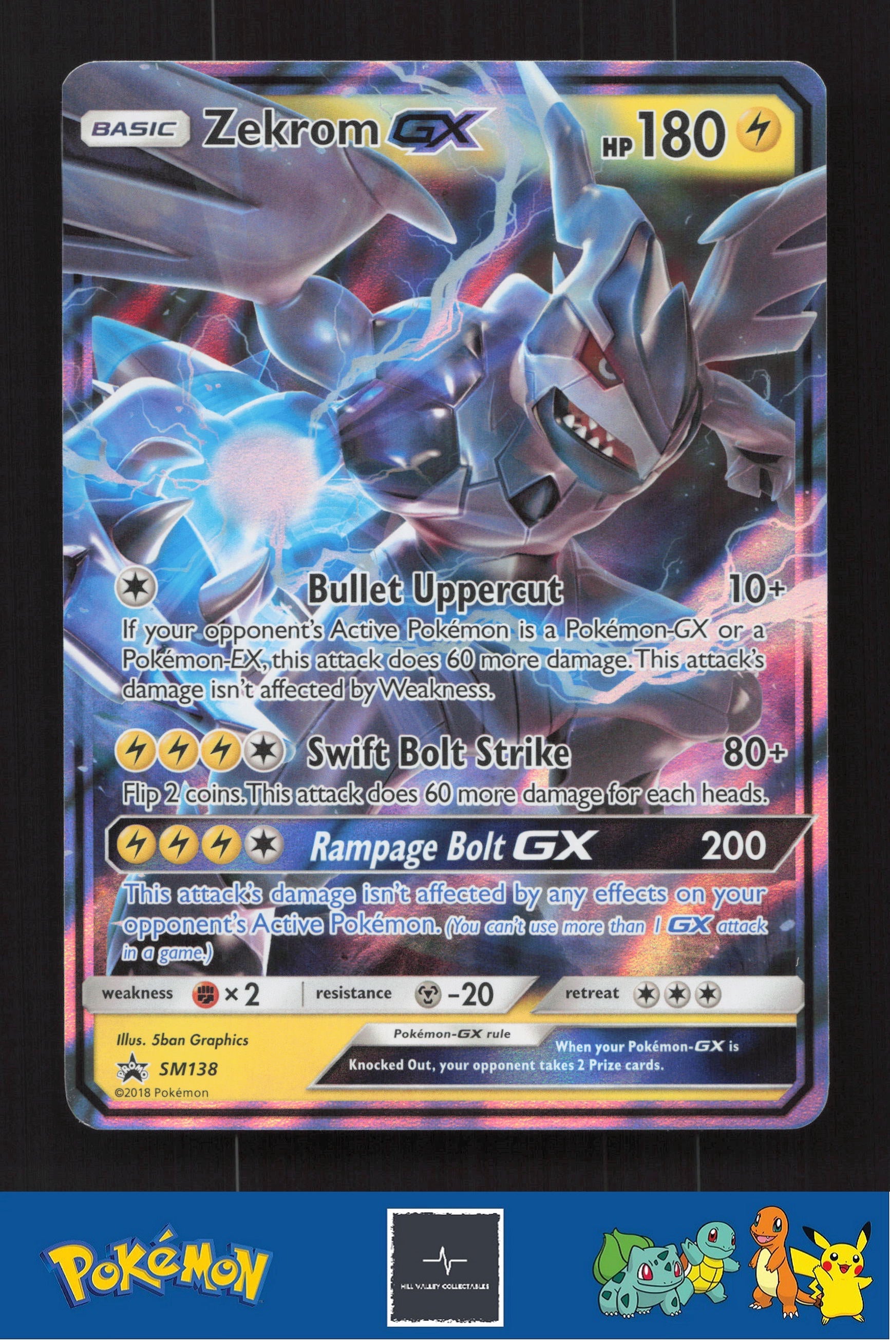 2018 Pokemon SM Promo SM138 Zekrom GX