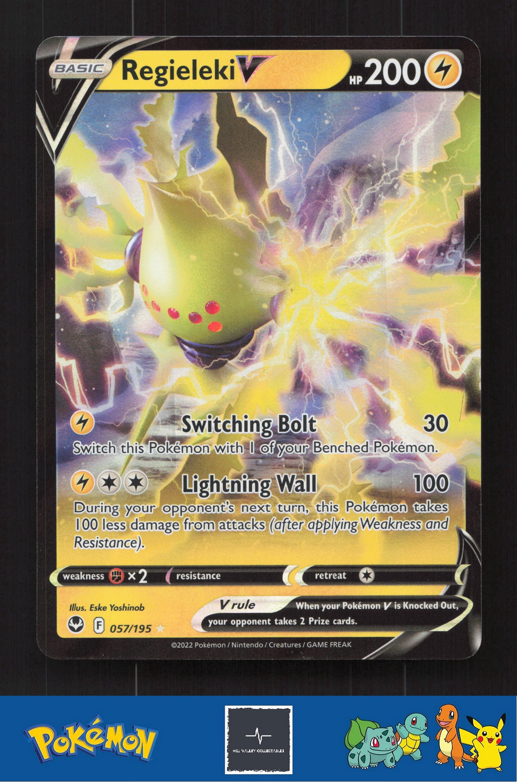 2022 Pokemon SWSH Silver Tempest 057/195 Regieleki V