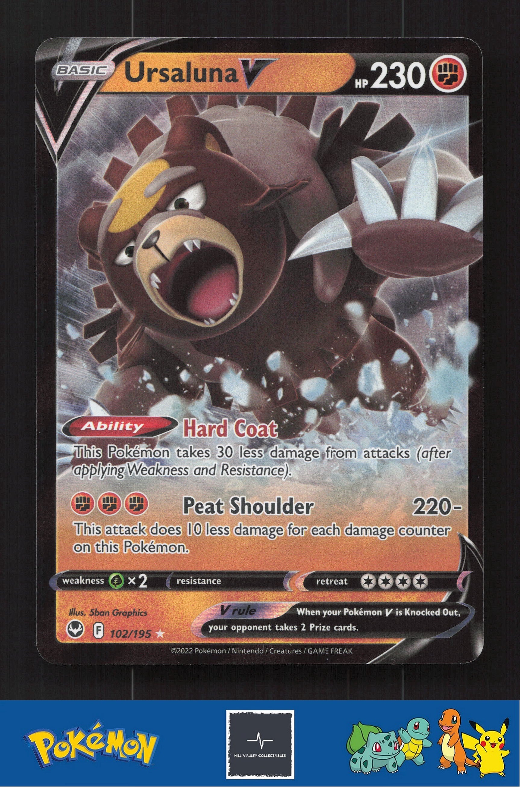 2022 Pokemon SWSH Silver Tempest 102/195 Ursaluna V