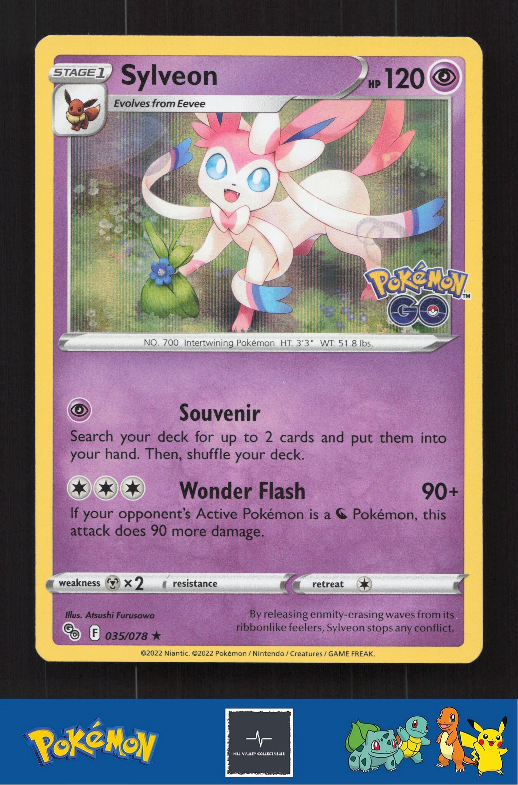 2022 Pokemon SWSH Pokemon GO 035/078 Sylveon Holo