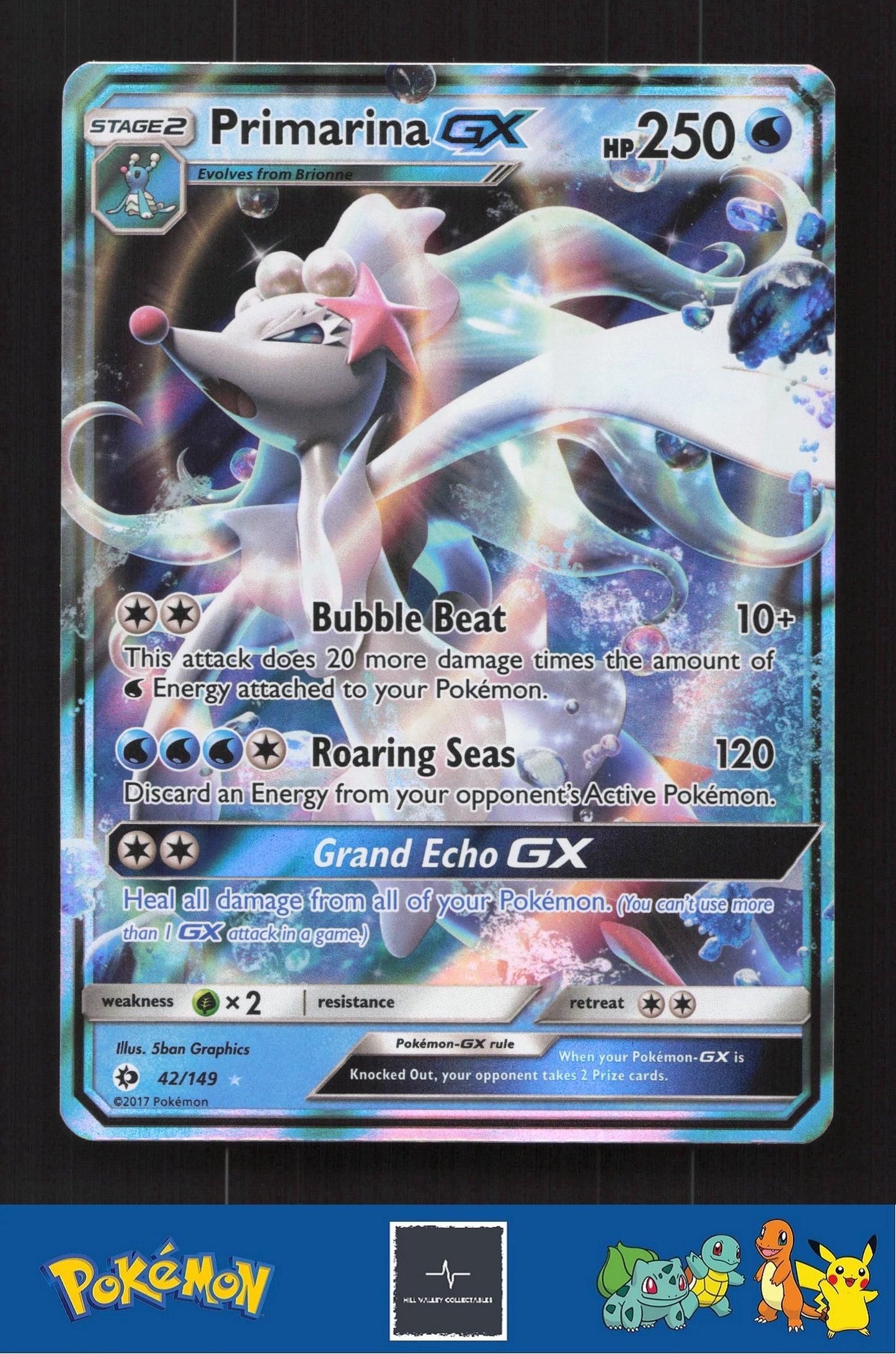2017 Pokemon SM Sun & Moon Base Set 42/149 Primarina GX