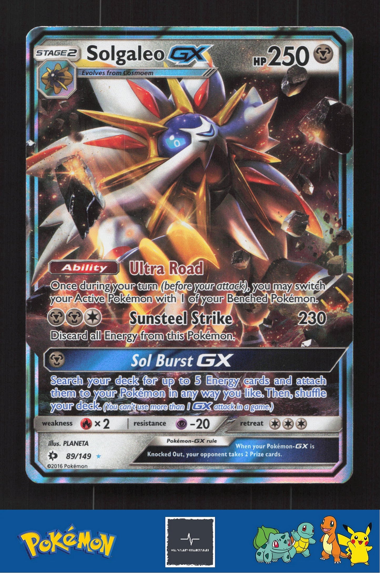 2016 Pokemon SM Sun & Moon Base Set 89/149 Solgaleo GX