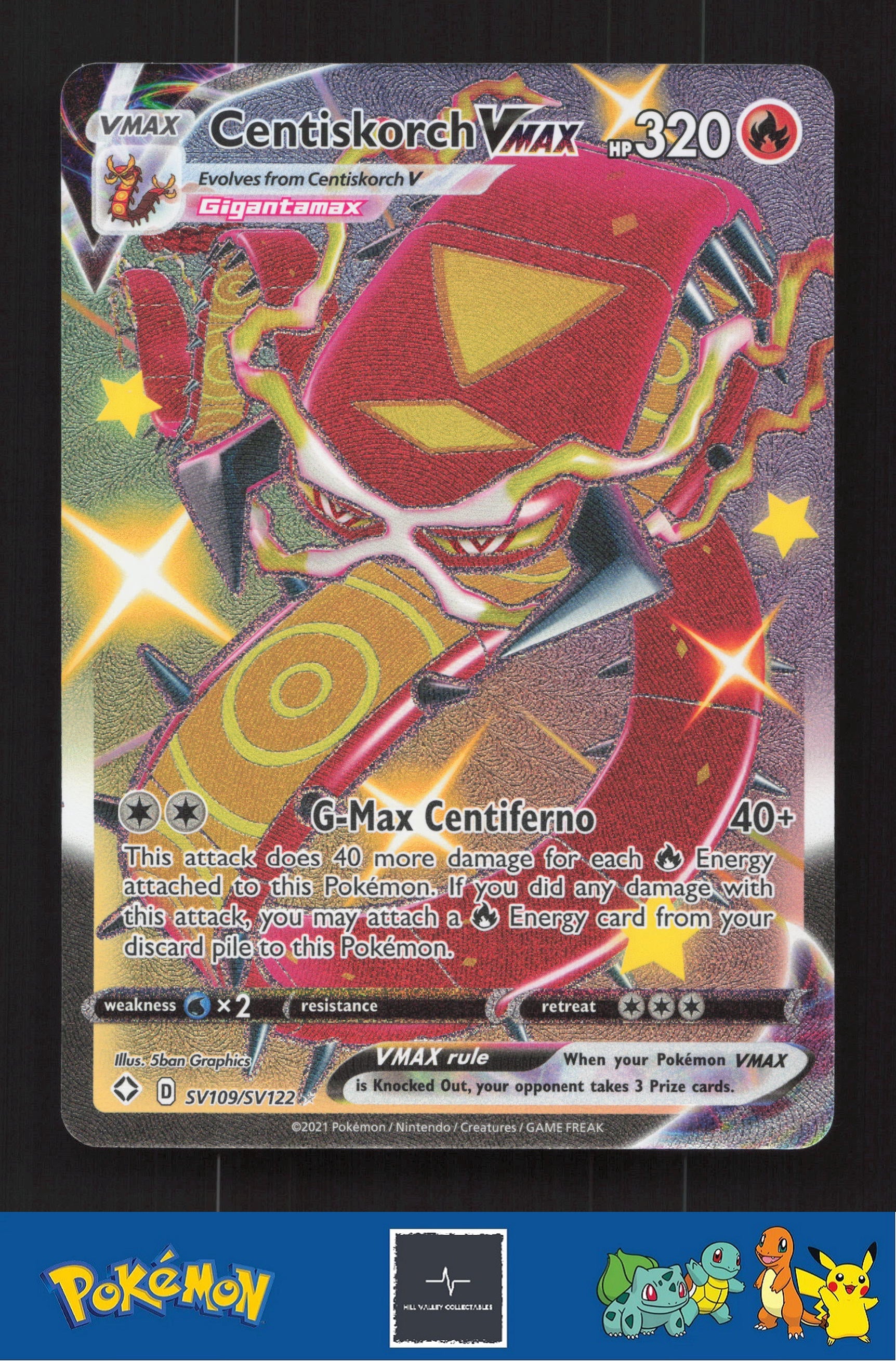 2021 Pokemon SWSH Shining Fates SV109/SV122 Centiskorch VMAX