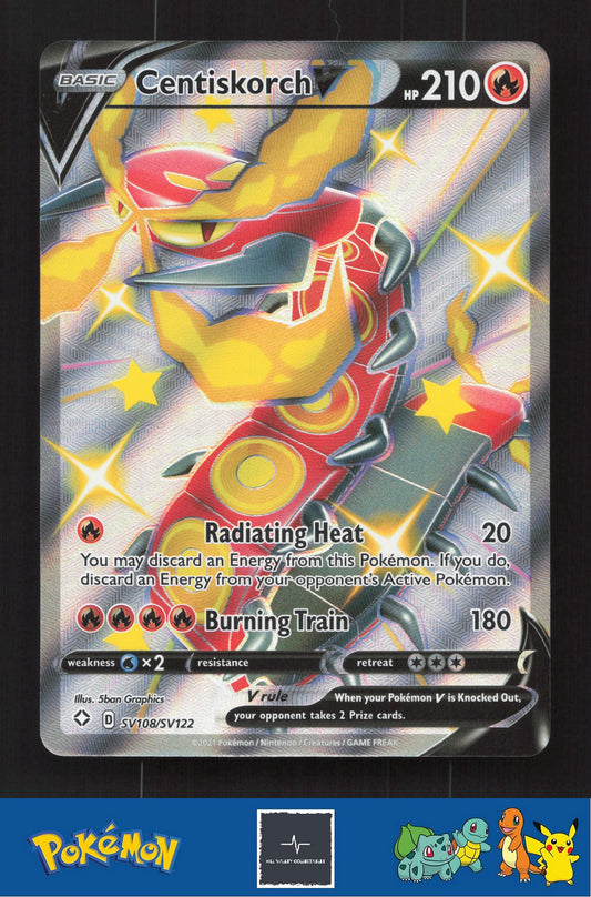 2021 Pokemon SWSH Shining Fates SV108/SV122 Centiskorch V