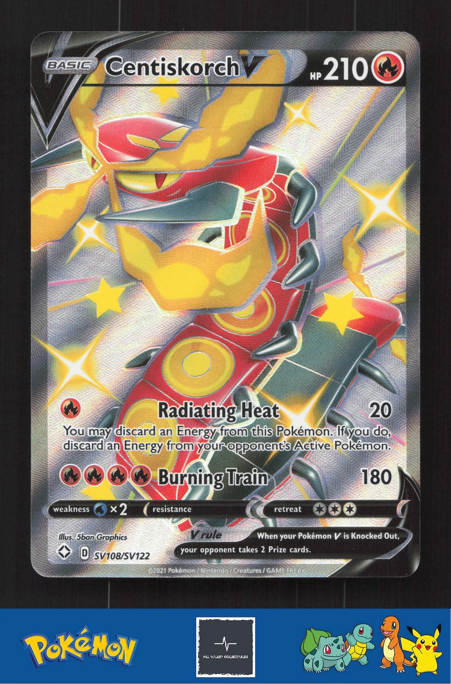 2021 Pokemon SWSH Shining Fates SV108/SV122 Centiskorch V