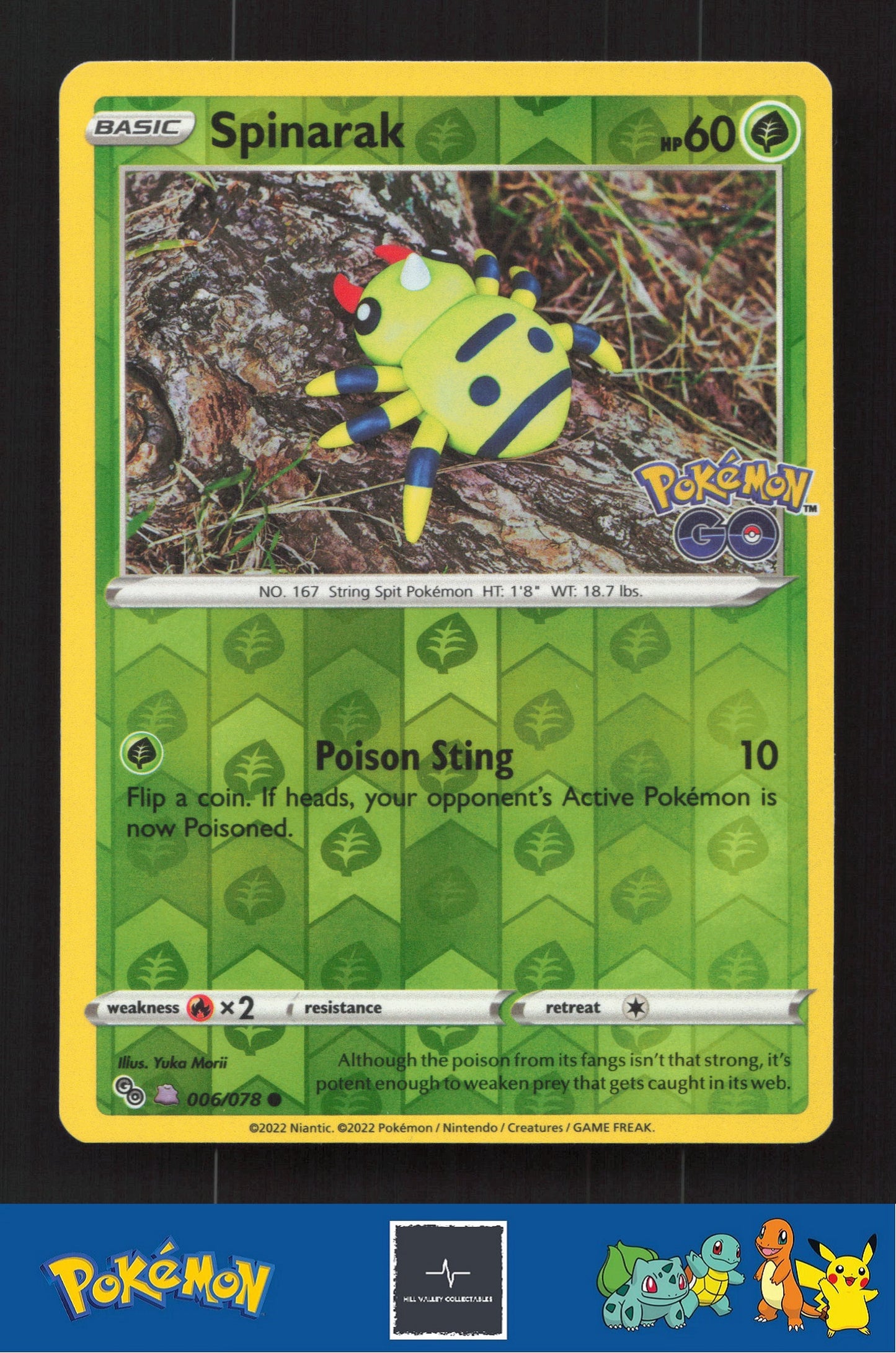 2022 Pokemon SWSH Pokemon GO 006/078 Spinarak (Peelable Ditto)