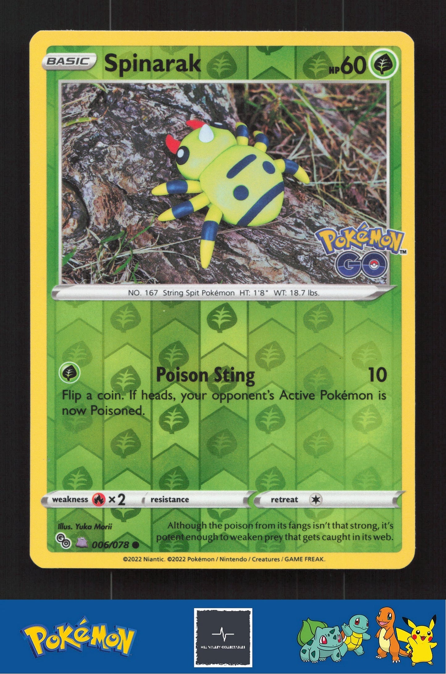 2022 Pokemon SWSH Pokemon GO 006/078 Spinarak (Peelable Ditto)