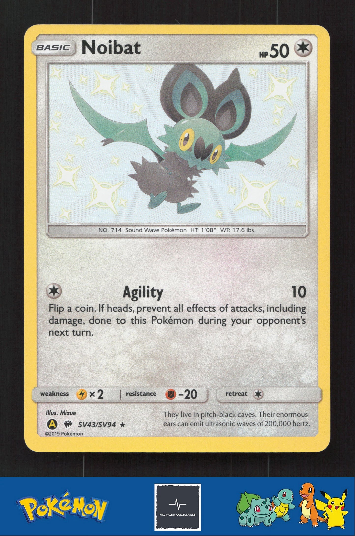2019 Pokemon SM Hidden Fates SV43/SV94 Noibat