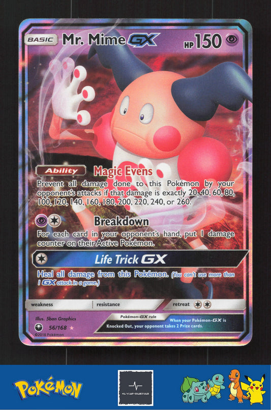 2018 Pokemon SM Celestial Storm 56/168 Mr. Mime GX