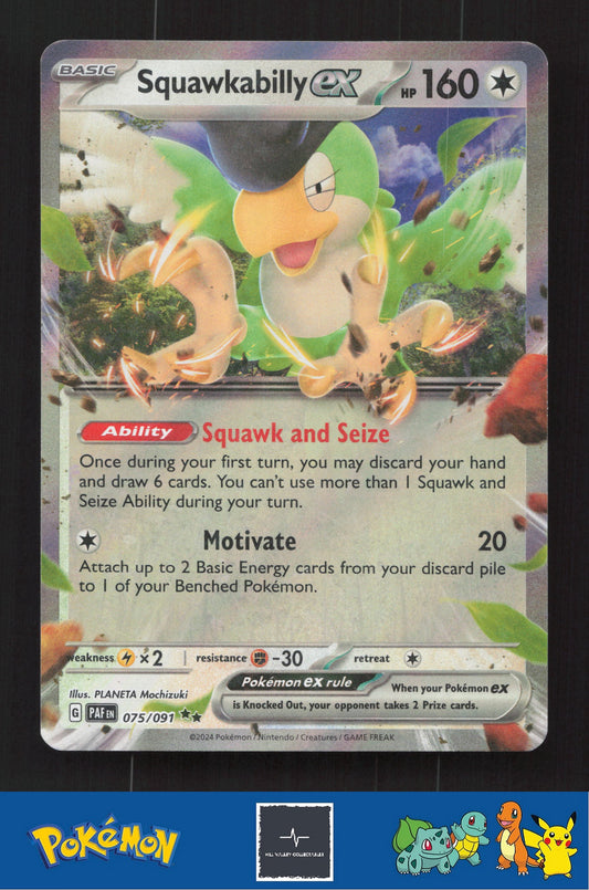 2024 Pokemon SV PAFen Paldean Fates 075/091 Squawkabilly ex