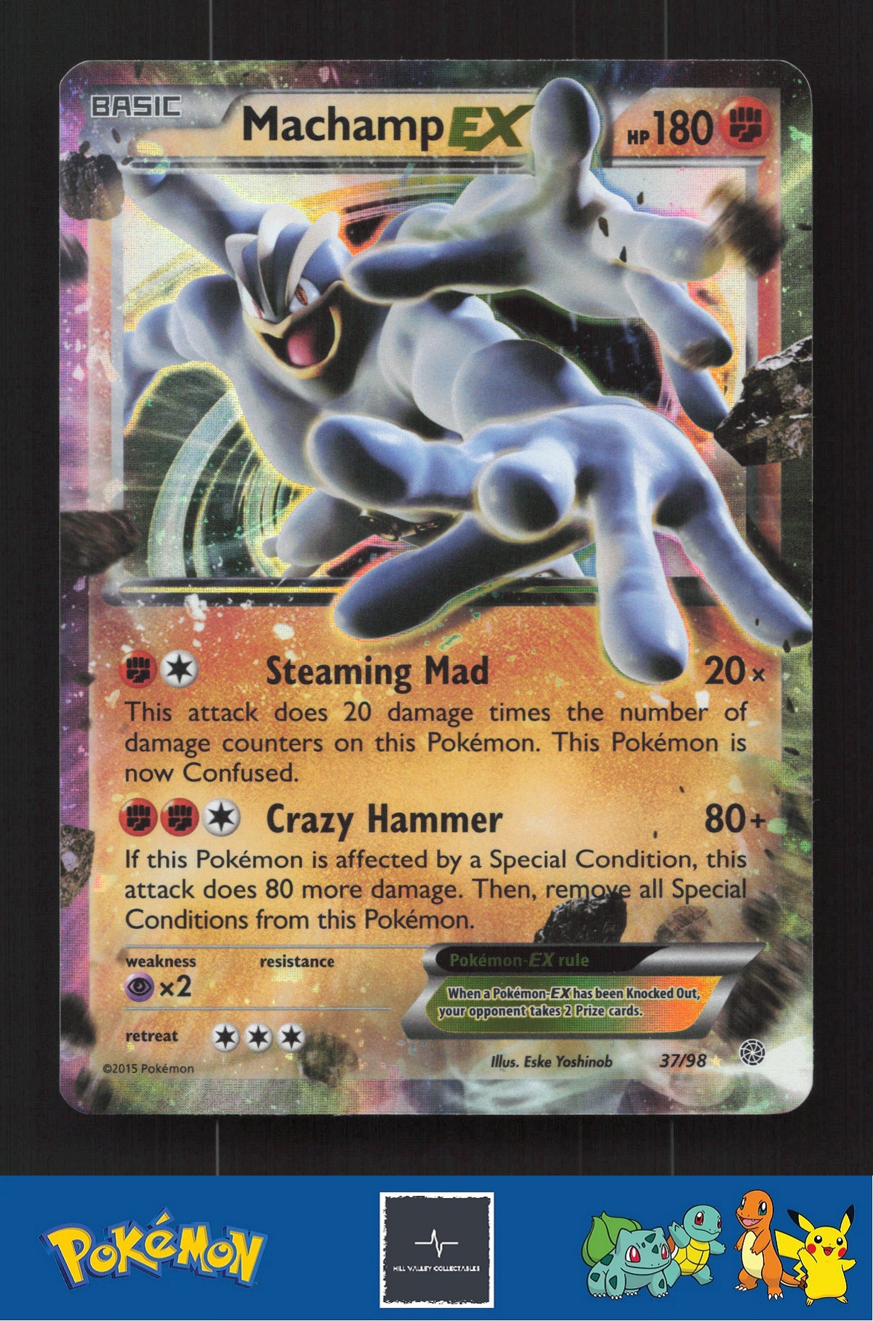 2015 Pokemon XY Ancient Origins 37/98 Machamp EX