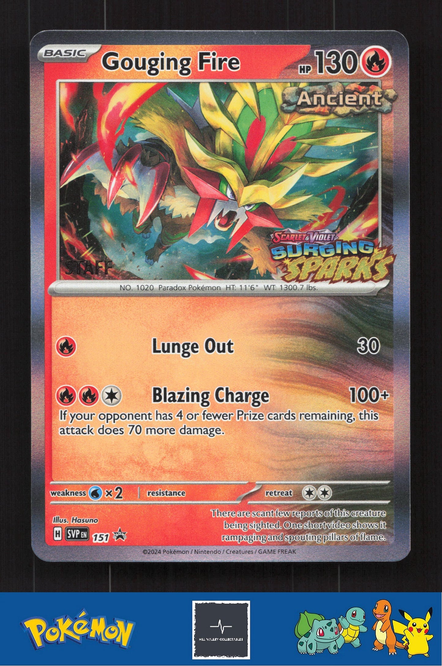 2024 Pokemon SVP Scarlet & Violet Promo 151 Gouging Fire STAFF