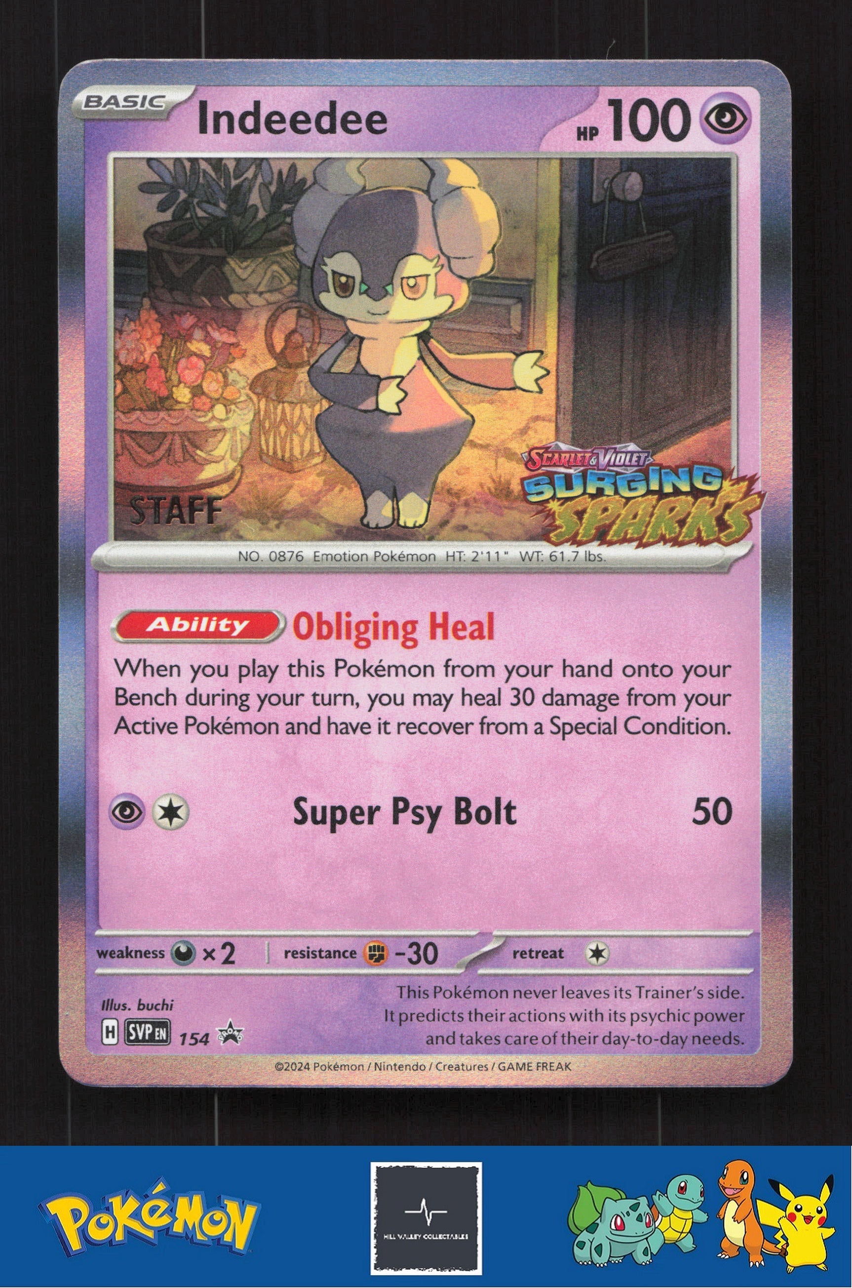 2024 Pokemon SVP Scarlet & Violet Promo 154 Indeedee STAFF