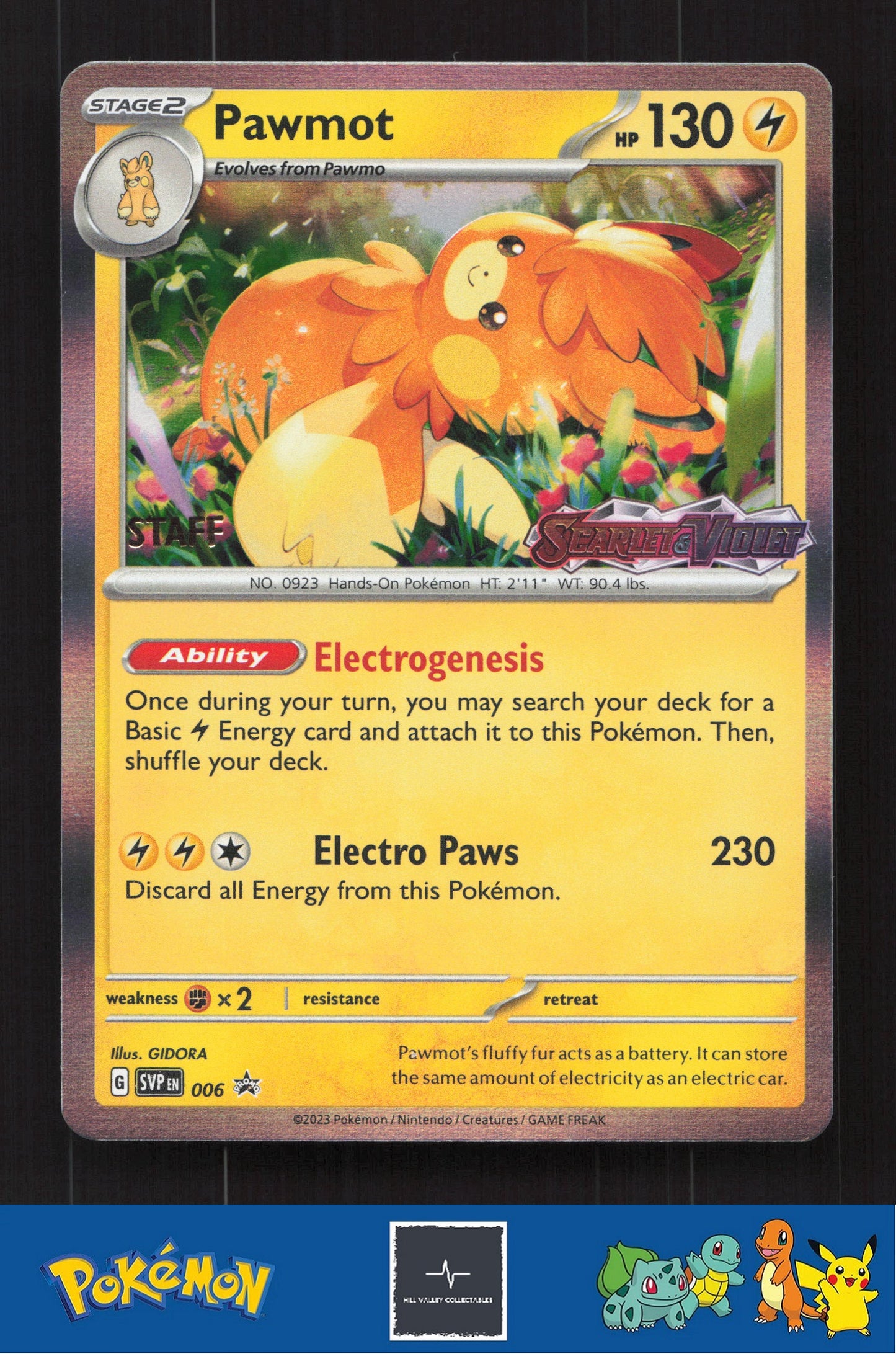 2023 Pokemon SVP Scarlet & Violet Promo 006 Pawmot STAFF