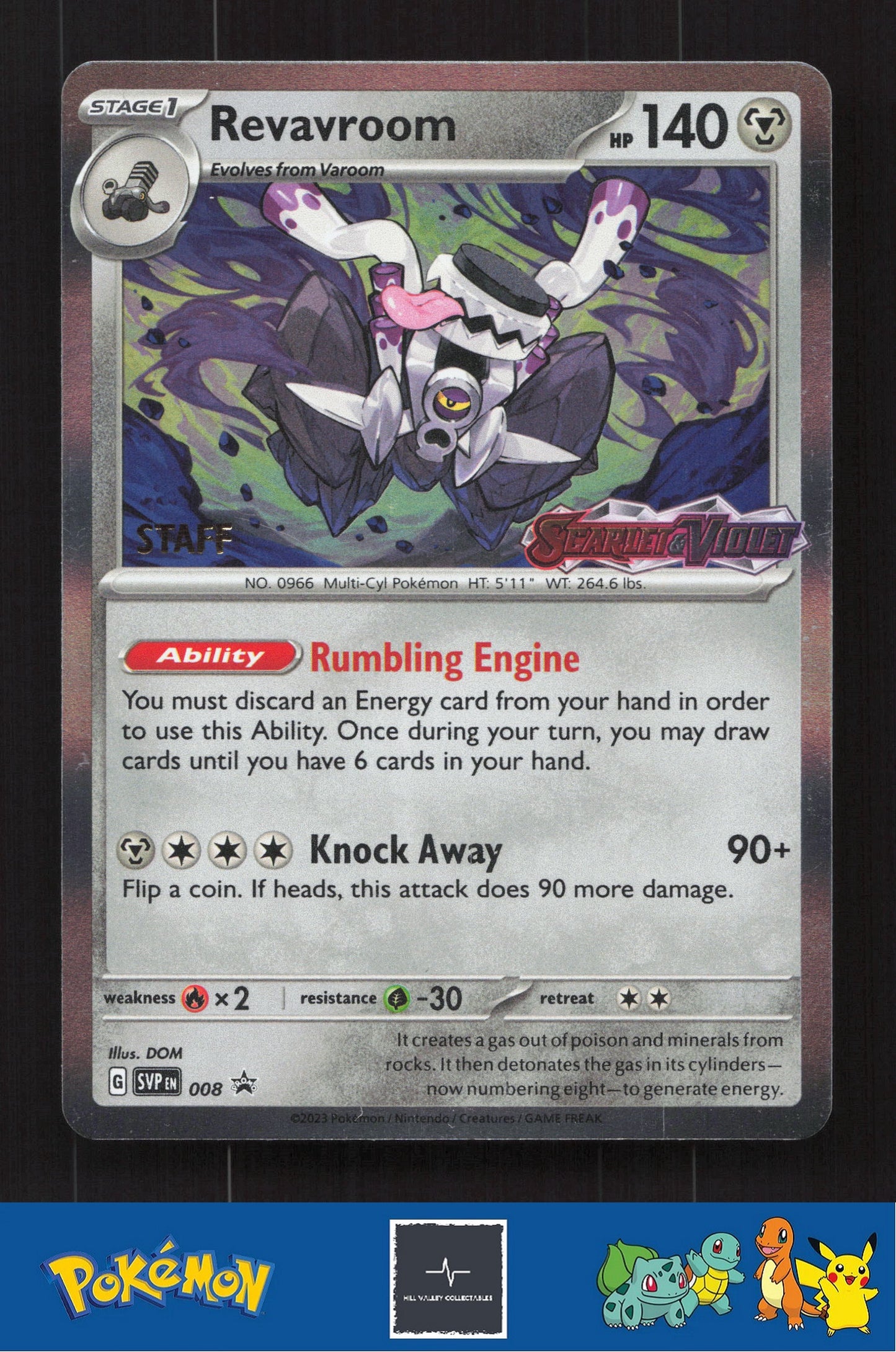2023 Pokemon SVP Scarlet & Violet Promo 008 Revavroom STAFF
