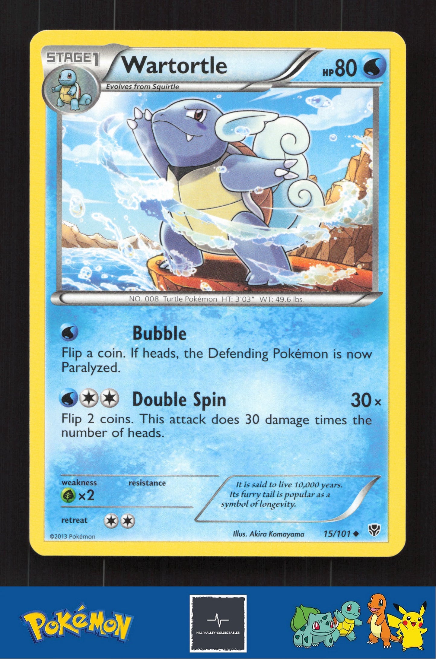 2013 Pokemon BW Plasma Blast 15/101 Wartortle